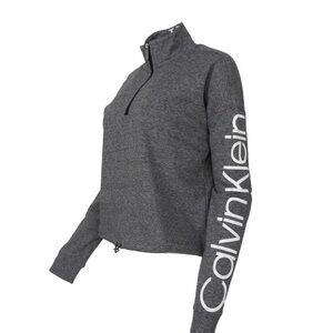 Calvin Klein Cropped 1/4 Zip Pullover Womens Size Medium